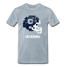  Tecmo Bowl | UCONN Distressed Logo - heather ice blue