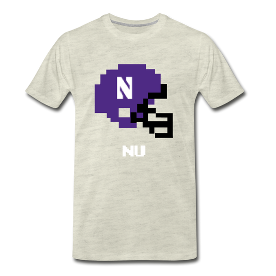 Tecmo Bowl | Northwestern Classic Logo - heather oatmeal