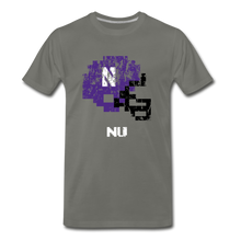  Tecmo Bowl | Northwestern Distressed Logo - asphalt gray