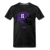 Tecmo Bowl | Northwestern Distressed Logo Color - charcoal gray