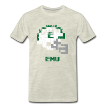  Tecmo Bowl | Eastern Michigan Distressed Logo Color - heather oatmeal