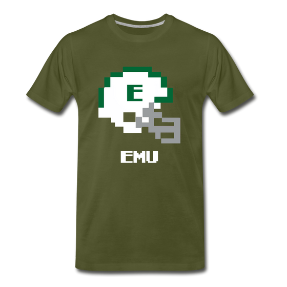 Tecmo Bowl | Eastern Michigan Classic Logo - olive green