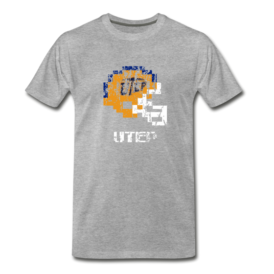 Tecmo Bowl | UTEP Distressed Logo - heather gray