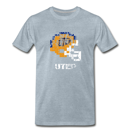Tecmo Bowl | UTEP Distressed Logo - heather ice blue