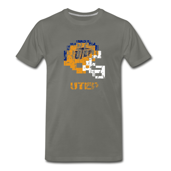 Tecmo Bowl | UTEP Distressed Logo Color - asphalt gray