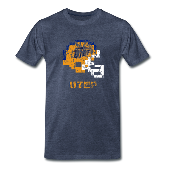 Tecmo Bowl | UTEP Distressed Logo Color - heather blue