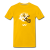 Tecmo Bowl | Wyoming Distressed Logo - sun yellow
