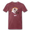 Tecmo Bowl | Wyoming Distressed Logo - heather burgundy