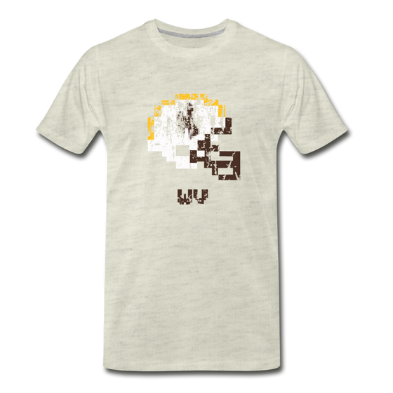 Tecmo Bowl | Wyoming Distressed Logo Color - heather oatmeal
