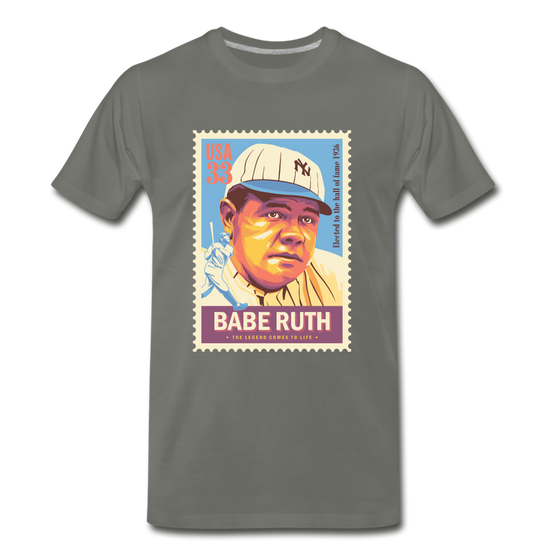 Legend T-Shirt | Babe Ruth - asphalt gray
