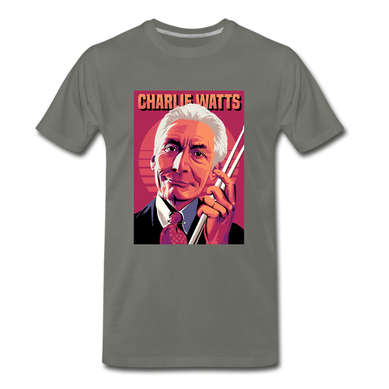 Legend T-Shirt | Charlie Watts - asphalt gray