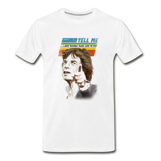 Legend T-Shirt | Mick Jagger Tell Me - white