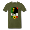 Legend T-Shirt | Bob Marley Iron Lion - olive green