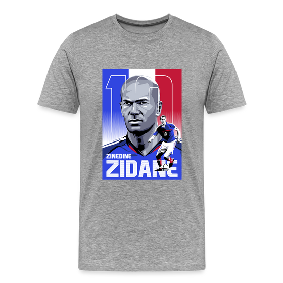 Legend T-Shirt | Zinedine Zidane - heather gray