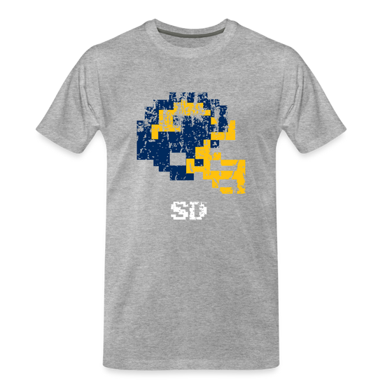 San Diego Chargers Retro Distressed - heather gray